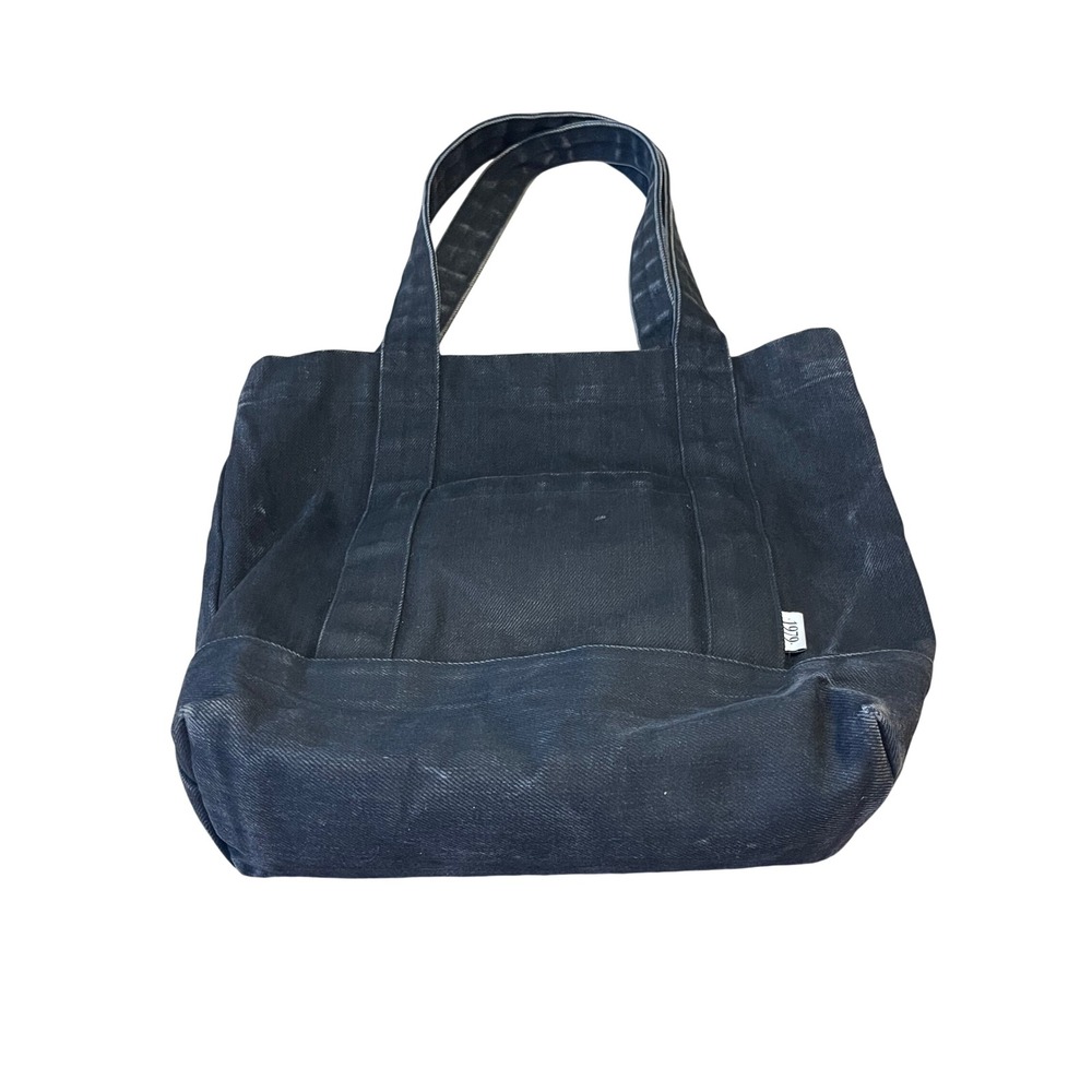 1979‎ The Arroyo Tote Special Edition Large Black Denim Shoulder Bag Handbag I08